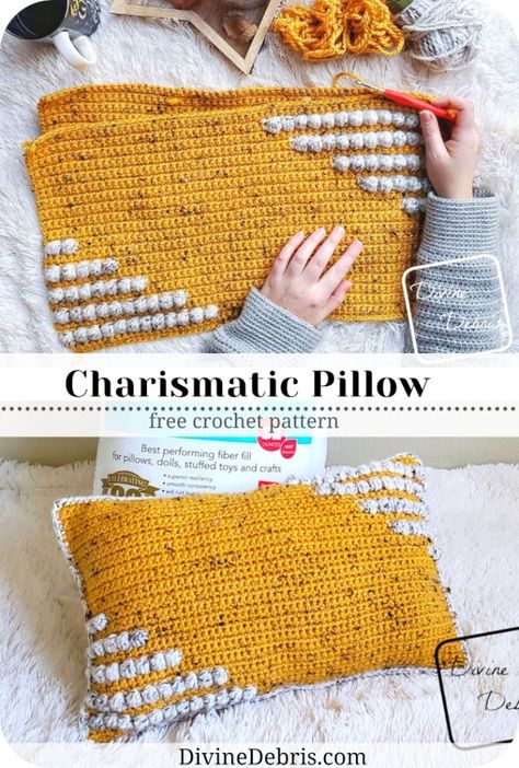 Crochet Rectangle Pillow, Crochet Cafe, Crochet Cushion Covers, Modern Haken, Crochet Pillow Patterns Free, Beau Crochet, Cushion Cover Pattern, Pillow Covers Pattern, Pillow Patterns