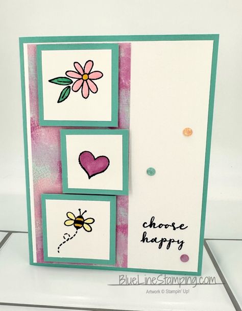 Stampin Up Choose Happy Stamp Set, Stampin Up Choose Happy Cards, Choose Happy Stampin Up Cards, Stampin Up Happy Little Things, Stampin Up Choose Happy, Happy 2024, Catalog Ideas, Papercrafting Ideas, Cards To Make