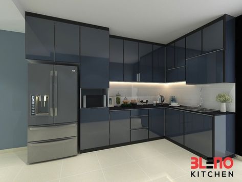 Elegant Kitchen Cabinetry Designs And Ideas Start With - BLENO® Kitchen Cabinets L Shape, Aluminium Kitchen Cabinets, Tiny Kitchen Inspiration, Aluminum Kitchen Cabinets, Vinyl Flooring Installation, Aluminum Kitchen, Kitchen Cabinetry Design, Kitchen Colour, Interior Design Videos