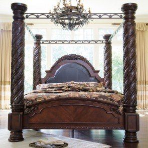 North Shore Canopy Bed North Shore Bedroom Set, Ashley Bedroom Furniture Sets, Shop Canopy, Canopy Bedroom Sets, Ashley Furniture Bedroom, Coquette Bedroom, Ashley Bedroom, Bed Canopies, Child Bed