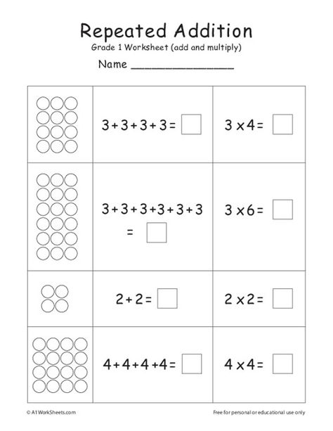 Multiplication - Repeated Addition - Grade 1 Worksheets Multiplication Worksheets Grade 1, 2 Multiplication Worksheets, Grade 2 Multiplication, Multiplication Worksheets For Grade 2, Addition Worksheets Grade 1, Grade 4 Multiplication, Multiplication Grade 2 Worksheet, Repeated Addition Worksheets Grade 2, Repeated Addition Worksheets For Grade 1