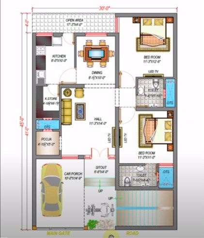 North Facing House Plan in India, House Design, 30×45 House Plan North Facing Home Plans, North Face Plan House, North Facing Vastu House Plans, 30 50 House Plans India North Facing, 3 Bhk North Facing House Plan, North West Facing House Plan, 23×45 House Plan, 30 50 Duplex House Plans India, North Facing House Plan Vastu 30x40