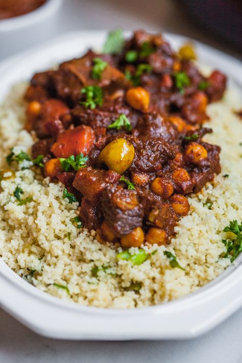 Moroccan Lamb Tajine, Lamb Tagine Recipe Jamie Oliver, Authentic Moroccan Recipes, Lamb Tagine Recipe Morocco, Moroccan Lamb Recipes, Lamb Tajine, Morocco Recipes, Moroccan Lamb Stew, Herb Couscous