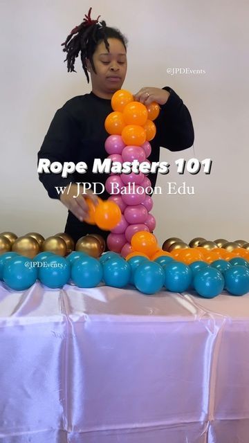 @jpdevents on Instagram: "🗣️ New Class Alert 🚨 LINK IN BIO ‼️ Rope Masters 101 📓 Online Mini Garland Class Wednesday February 1st Two sessions (Limited spots) Link in bio to purchase‼️ #Balloons #ombreropes #balloonclasses #balloon #balloongarland #Jpdevents" How To Make Balloon Chains, 5 Inch Balloon Ideas, Mini Garland Balloon, Balloon Chain Garland, Balloon Rope Diy, Balloon Link Garland, Balloon Chain Diy, Small Balloon Arrangements, Link Balloons Decoration