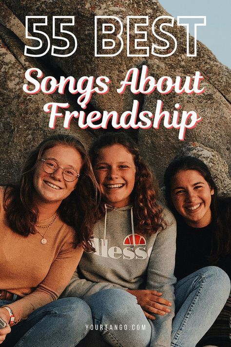 55 Best Songs About Friendship To Share With Your Best Friend | YourTango #music #friendship #Playlist Songs For Your Best Friends Birthday, Songs On Friendship, Songs For You And Your Best Friend, Friend Songs Playlist, Songs On Friends, Songs For My Best Friend, Songs About Friendship Playlist, Best Songs For Friendship, Best Friends Songs Playlists