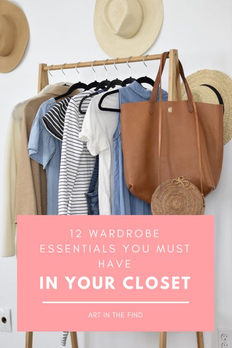 Closet Must Haves, Women's Wardrobe Essentials, Closet Art, Capsule Wardrobe Casual, Clothes Wardrobe, Essential Wardrobe Pieces, Capsule Wardrobe Basics, Closet Clothes, Minimal Wardrobe