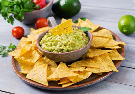 Healthy Chocolate Mug Cake, Guacamole Chips, Avocado Bowl, Nacho Chips, Chip Bowl, Mexican Snacks, Road Trip Food, Mexico Food, Chocolate Mug Cakes