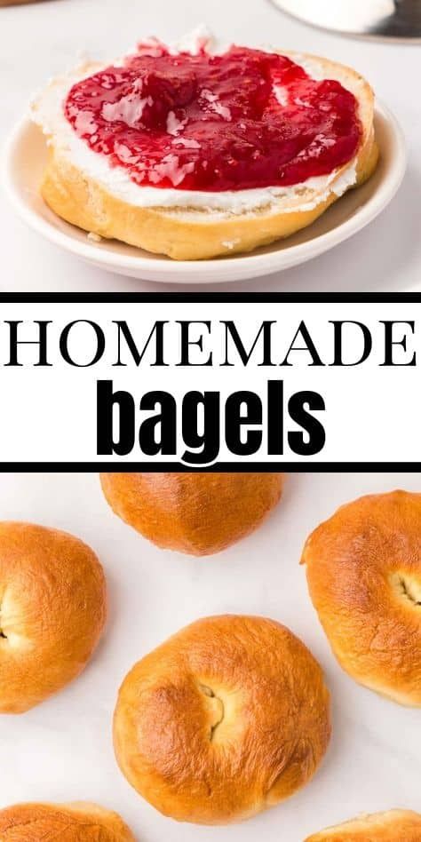 This homemade bagel recipe uses just a few ingredients! Love these! Bagels Recipe Homemade, Easy Bagel Recipe, Homemade Bagel Recipe, Easy Bagel, Bagel Recipe Easy, Bagels Recipe, Plain Bagel, Best Bagels, Homemade Bagels