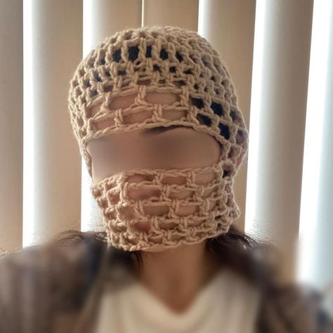 Crochet Faces, Ski Mask, Hat Making, Mesh, Crochet, Pattern