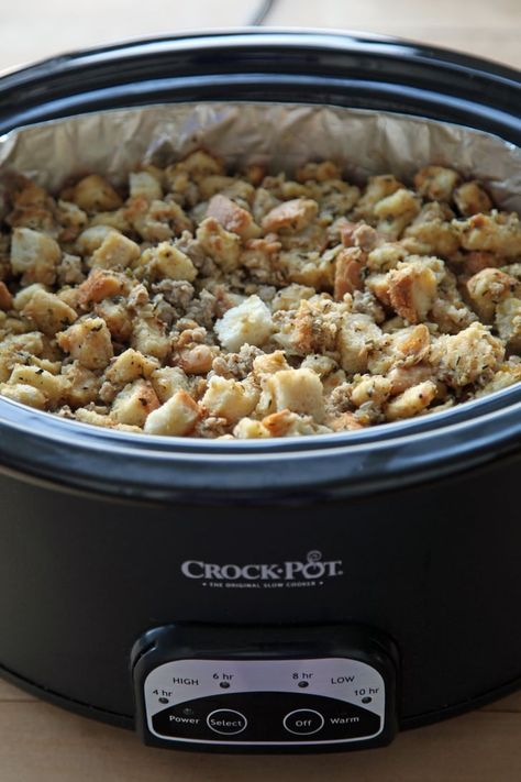 Get recipe slow cooker stuffing from Slow Cooker Revolution | 40+ America's Test Kitchen Recipes You Should Make in This Lifetime | POPSUGAR Food Photo 7 Crockpot Chicken And Dressing, Crockpot Dressing, Crockpot Stuffing, Easy Crockpot Chicken, America's Test Kitchen Recipes, Popsugar Food, Cornbread Dressing, Stuffing Recipes, Americas Test Kitchen