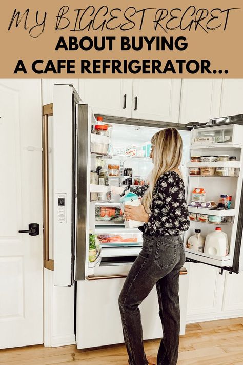 cafe refrigerator review Ge Cafe Refrigerator, Cafe Kitchen Design, Cafe Refrigerator, Ge Kitchen Appliances, Kitchen Appliances Layout, Cafe French, Ge Cafe Appliances, Ge Cafe, Refrigerator Ideas