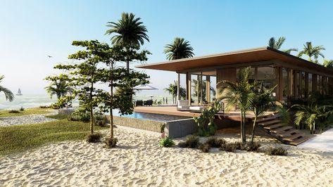 Small Modern Beach House Exterior, Beachfront House Ocean Views, Tropical Beach House Exterior, Beachfront House Exterior, Mangalore Beach, Small Living Room Ideas Apartment Cozy, Beach Side House, Beach Bungalow Exterior, Small Living Room Ideas Apartment