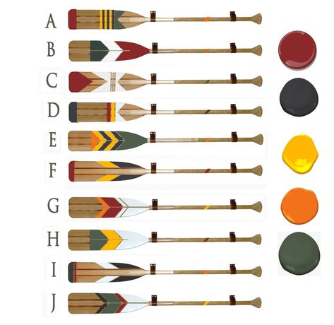 Painted Oars Paddles, Decorative Paddles, Canoe Paddle Decor, Painted Canoe, Painted Oars, Paddle Decor, Montana Lakes, Painted Paddles, Wood Canoe