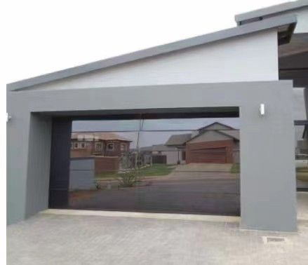 frameless,mirror glass,tempered glass. Garage Door Glass, Garage Door Designs, Aluminium Garage Doors, Glass Garage, Aluminum Garage, Aluminum Doors, Sectional Garage Doors, Modern Garage Doors, Glass Garage Door