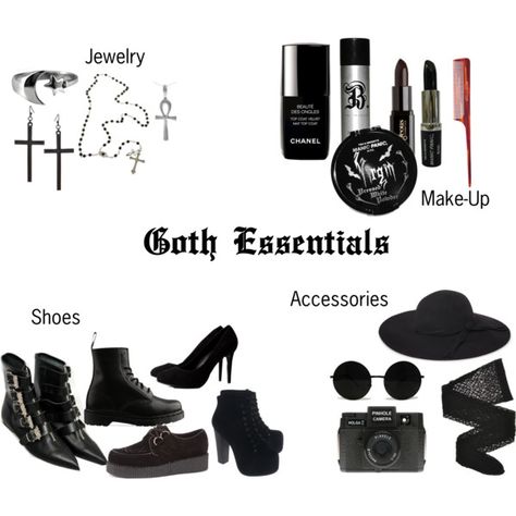 Goth Essentials Gothic Essentials, 80s Goth Aesthetic, Goth Essentials, 80s Goth, Outfits I Would Wear, Goth Aesthetic, My Black, Care Skin, Cute Shoes