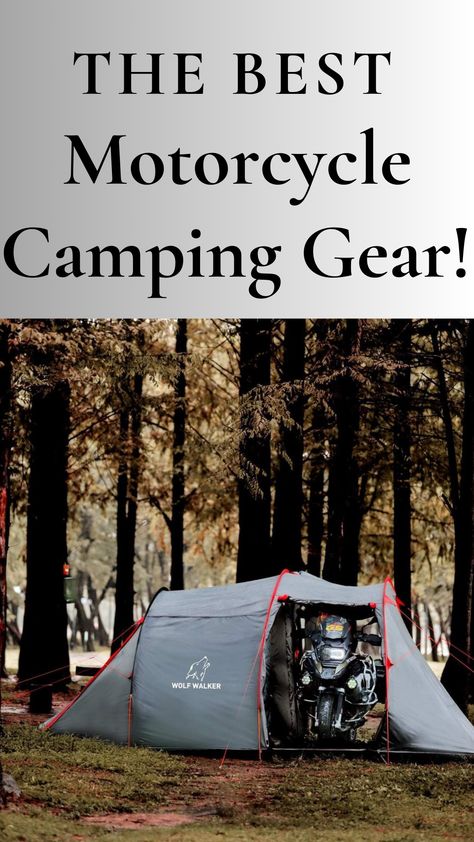 Are you looking for the best motorcycle camping gear? If so you are in the right place! Check out our top picks and get back on the road in comfort! Biker Camping, Adventure Motorcycle Camping, Moto Camping, Camping Necessities, Motorcycle Camping Gear, Bike Travel, Motorcycle Camping, Motorcycle Ride, Best Motorcycle