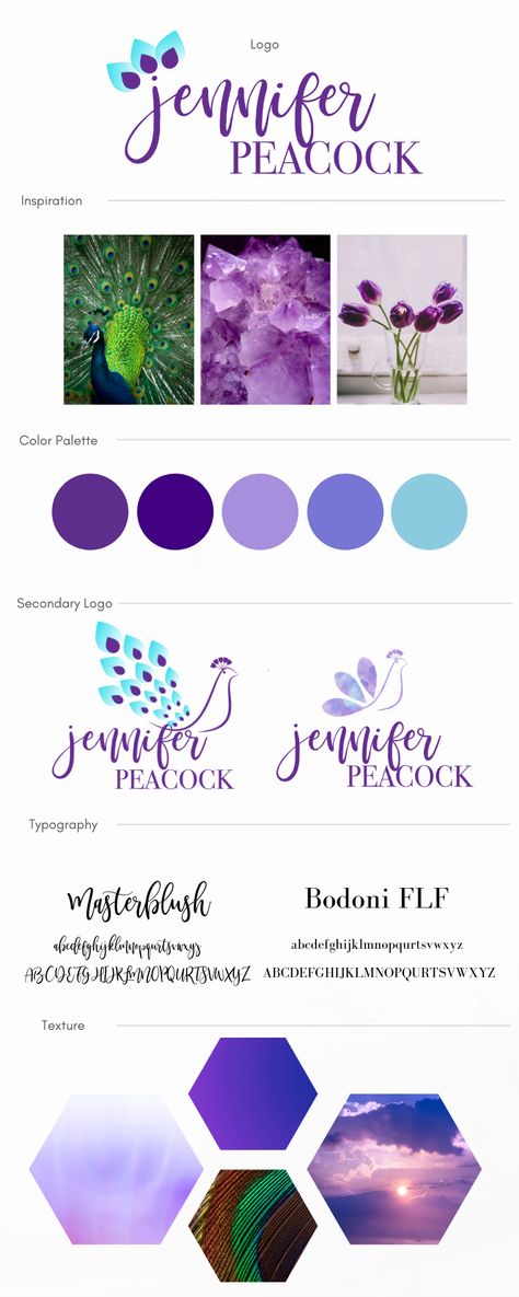 Brand Color Palette Purple, Purple Logo Color Palette, Purple Branding Board, Purple Website Design Colour Palettes, Peacock Branding, Teal Mood Board, Blue And Purple Branding Color Palette, Pink And Purple Branding Board, Purple And Green Brand Identity