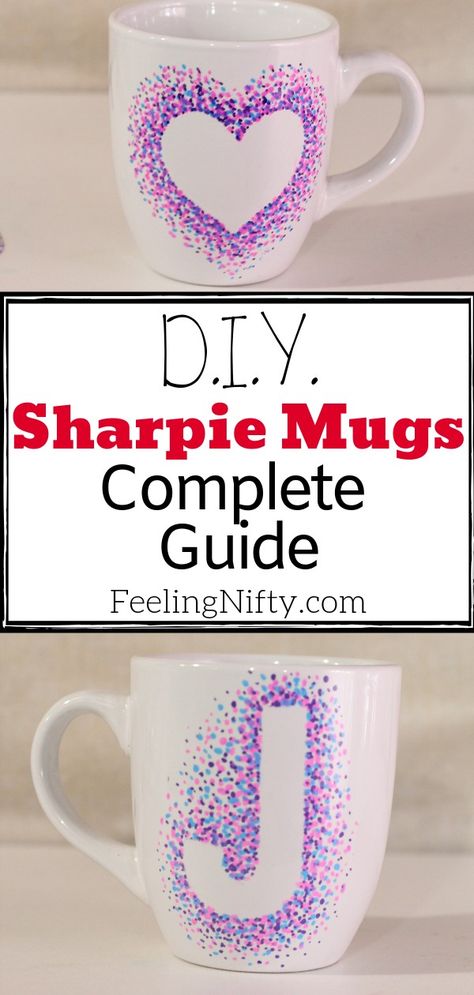 Sharpie On Mug, Easy Fun Craft Ideas For Adults, Easy Crafts For Gifts Diy, Decorating Plates With Sharpies, Diy Mugs Sharpie, Sharpie Mug Ideas, Sharpie Crafts For Kids, Teenage Crafts Projects, Tiktok Craft Ideas