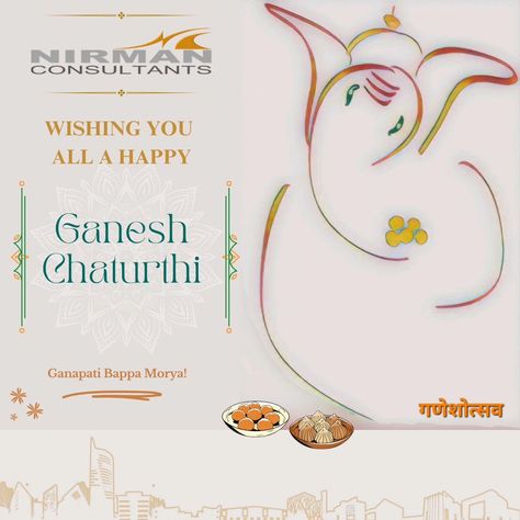 Happy Ganesh Chaturthi from Nirman consultants Team 😄 Happy Ganesh, Happy Ganesh Chaturthi, Ganesh Chaturthi, Quick Saves