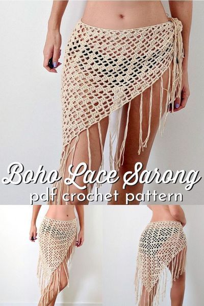 Beautiful crochet pattern for this sexy lace boho sarong! Love this beach cover up crochet pattern. I bet you could also wear it as a shawl! So versatile! #crochetpattern #crochetsarong #crochetbeachcoverup #beachcoverup #crochetforwomen #craftevangelist Crochet Patterns Cover Up, Crochet Hip Scarf Pattern Free, Crochet Swim Skirt Cover Up, Boho Crochet Shawl Pattern, Crochet Cover Up Skirts Pattern, Crochet Beach Sarong, Crochet Pattern Beach Cover Up, Beach Dress Crochet Pattern, Crochet Skirt Cover Up Pattern Free