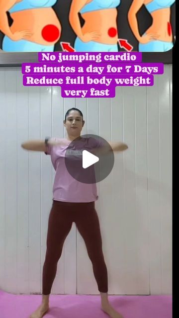 One Full Body Exercise, One Move Full Body Exercise, No Weights Full Body Workout, One Exercise Full Body Workout, No Jumping Cardio, Beginner Full Body Workout, Standing Ab Exercises, Lower Belly Workout, Standing Abs