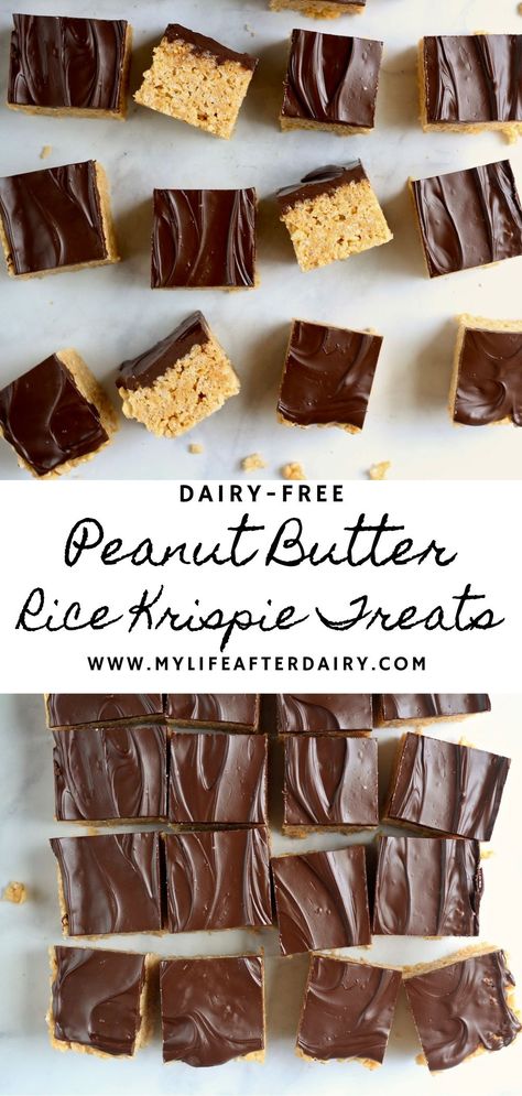 Gf Df Rice Krispie Treats, Vegan Chocolate Rice Crispy Treats, Gluten Free Dairy Free Rice Crispy Treat, Dairy Free Rice Crispy Treats, Rice Crispy Treats Chocolate Covered, No Bake Dairy Free Dessert, Diary Free Desserts, Dairy Free Fall Desserts, Dairy Free Rice Krispie Treats