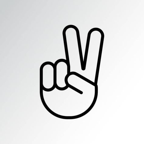 Peace Sign Drawing, Peace Sign Tattoos, Peace Logo, Peace Fingers, Branding Design Inspiration, The Old Days, Line Icon, Finger Tattoos, 로고 디자인