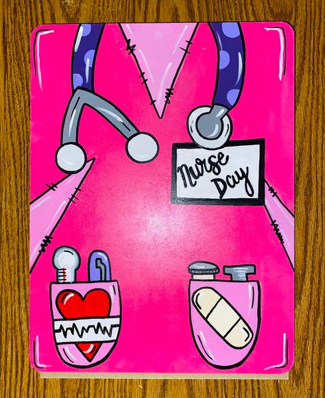 Painted Clipboards Nurse, Painting Stocking Ideas, Nurse Clipboard, Clipboard Crafts, Diy Clipboard, Teacher Clipboard, Volunteer Appreciation Gifts, Personalized Clipboards, Nurse Inspiration