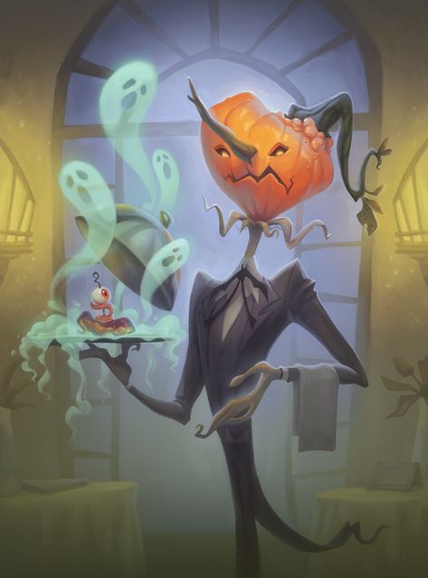 Bon appetit! | Behance Halloween Video Game, Game 2d, Halloween 5, Spooky Stories, Autumn Illustration, Halloween Artwork, Smashing Pumpkins, Ghost Design, Halloween Books