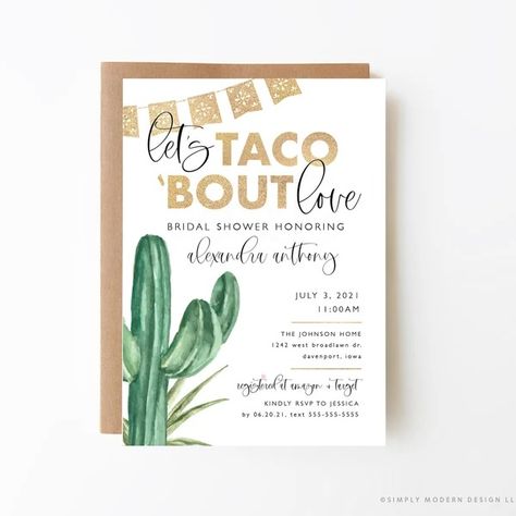 Couple Shower Invitations - Etsy Taco Rehearsal Dinner, Couples Wedding Shower Themes, Bridal Fiesta, Couples Shower Themes, Fiesta Wedding Shower, Fiesta Bridal Shower, Wedding Shower Themes, Couples Bridal Shower, Gender Reveal Party Invitations