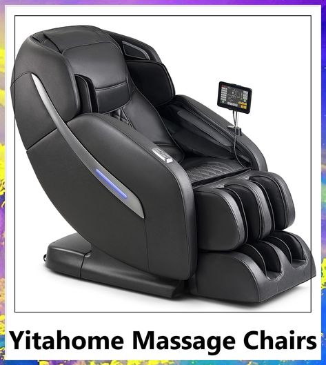 MYNTA Massage Chair Full Body, Zero Gravity SL-Track Shiatsu Massage Chair Recliner with Lumbar and Calf Heating, Thai Stretch, 1612 Black Shiatsu Massage Chair, Chair Recliner, Massage Chairs, Shiatsu Massage, Zero Gravity, Massage Chair, Self Care Routine, Gravity, Recliner