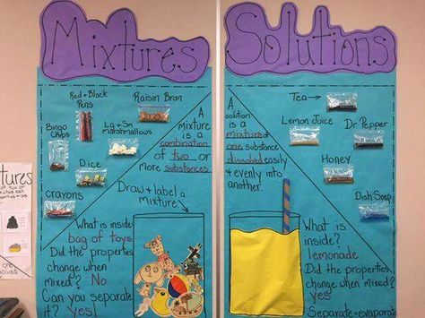 Interactive Word Wall - mixtures and solutions Matter Bulletin Board Science, Anchor Chart Bulletin Board, Word Wall Bulletin Board, Mixtures And Solutions, Interactive Word Wall, Science Matter, Wall Bulletin Board, Science Word Wall, Science Bulletin Boards