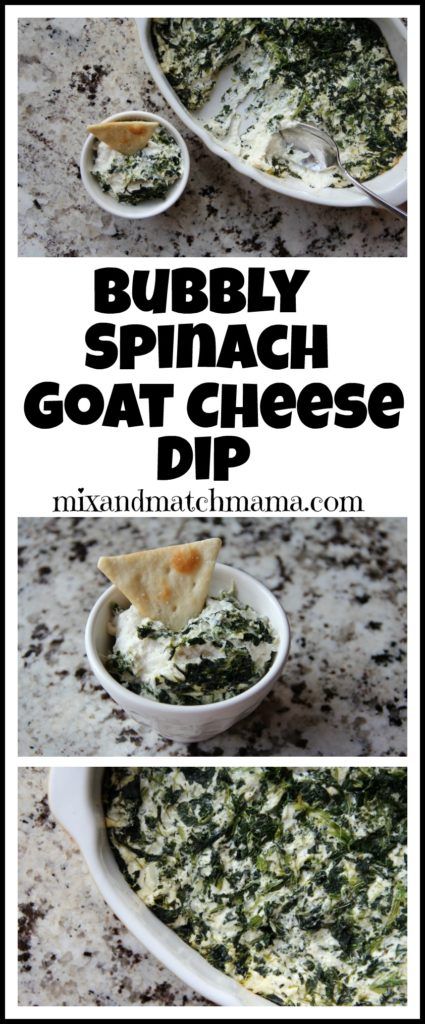 Bubbly Spinach Goat Cheese Dip Recipe | Mix and Match Mama Bit Size Appetizers, Goat Cheese Dip Recipes, Spinach Cheese Dip, Spinach Goat Cheese, Goat Cheese Dip, Thanksgiving Appetizers Easy, Cheese Dip Recipe, Sugar Free Snacks, Cheese Dip Recipes