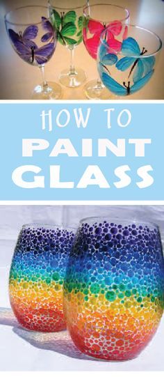 Painting Glass Bottles Diy, How To Paint Wine Glasses Diy Tutorials, How To Paint Glassware, Wine Glass Etching Ideas, Painted Glass Ideas, Painted Glasses Ideas, Glass Painting Designs Glass Painting Designs Creative, Glass Crafts Ideas, How To Paint Wine Glasses