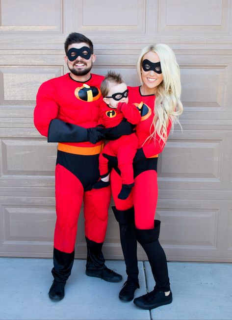 Incredible Halloween Costumes Family, Incredibles Costume Couples, Incredible Family Costume, Mrs Incredible And Jack Jack Costume, Incredible Family Halloween Costume, The Incredibles Costume Family, The Incredibles Family Costume, Incredibles Halloween Costume Family, Incredibles Costume Family