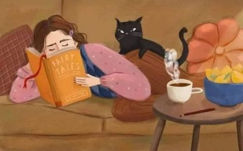 Illustration Art Cat, Pinterest Cute, Pinturas Disney, John Green, Art Cat, Coffee And Books, Cat Illustration, Coffee Art, Whimsical Art