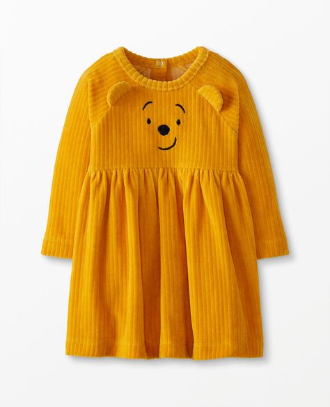 Baby Disney Winnie the Pooh Long Sleeve Velour Dress Winnie The Pooh Artwork, Winter Essentials Clothes, Disney Baby Clothes, Winnie The Pooh Christmas, A A Milne, Disney Toddler, Pooh Baby, Velour Dress, Matching Family Pajamas