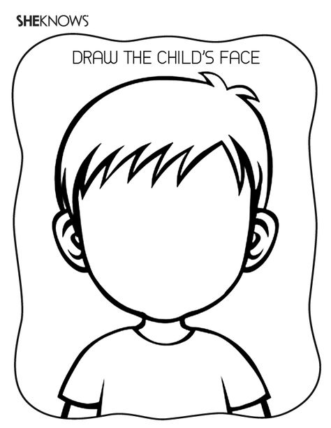 Create the Face Page - Free Printable Coloring Pages Coloring Pages Emotions, Free Printable Face Template, My Face Activities For Preschool, Face Emotions Drawing, Face Template For Kids, Hair Outline Drawing, Face Outline Drawing, Kids Activity Center, Emotion Faces