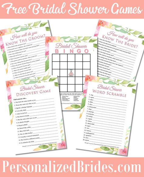 Free printable bridal shower games! Bridal Games Free Printables, Bridal Shower Games Funny Interactive Free, Free Printable Wedding Shower Games, Bridal Shower Printables Free, Printable Bridal Shower Games Free, Bridal Shower Bingo Printable Free, Wedding Shower Games Free Printables, Bridal Shower Games Free Printables, Free Bridal Shower Printables