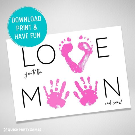 Handprint Template, Baby Hand And Foot Prints, Mother's Day Art, Mothers Day Crafts Preschool, Baby Art Crafts, Template Love, Baby Art Projects, Footprint Crafts, Baby Handprint