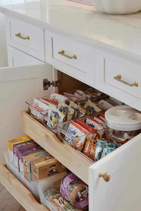 snack drawers Wall Decor Kitchen Ideas, Ikea Vittsjo, Snack Drawer, Decor Kitchen Ideas, Snack Organizer, Kitchen Storage Hacks, Kitchen Decorating Ideas, Wall Decor Kitchen, House Organisation