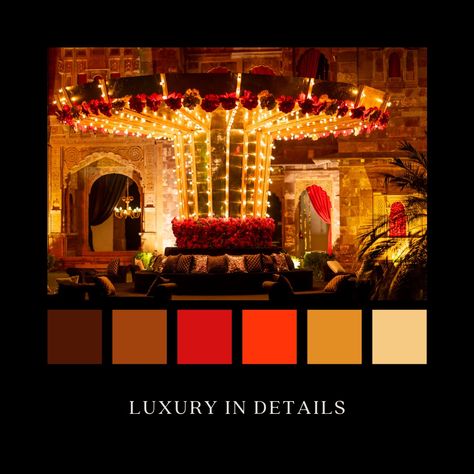 Explore the royal colour palette with strong colour accents for your D-Day, elegantly personifying luxury at its best. Luxury Pallete Colors, Diwali Colour Palette, Indian Wedding Colour Palette, Royal Colour Palette, Indian Wedding Color Schemes, Wedding Season Colors, Royal Colors Palette, Diwali Colours, Luxury Retail Store