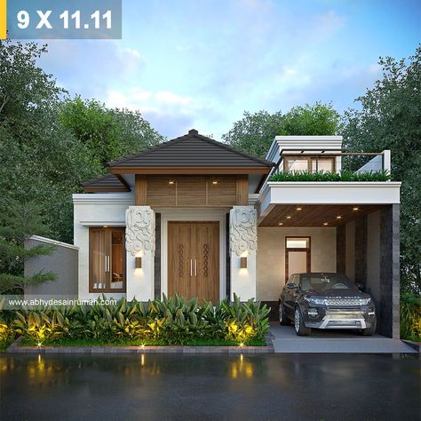 Desain Rumah Villa Bali Modern 1 Lantai Lebar 9 Meter Bapak Reza di Bandung . #abhydesainrumah #arsitek #architect #desainrumahvillabalimodern #rumahvillabalimodern #arsitekrumahvillabalimodern #jasadesainrumahvillabalimodern #desainrumah1lantai #rumah1lantai #desainrumahlebar9meter #rumahlebar9meter #arsitekturindonesia #rumahidaman #jasaarsitekrumah #desainrumahfavorit #arsitekrumah #rumahmewah #arsitekbandung #jasaarsitekrumahbandung #amazingarchitecture #architecture #luxuryhomedesigner Front View Of House, Farm Guest House, Contemporary Buildings, Villa Bali, Bali House, Contemporary Building, Amazing Architecture, Modern House Design, Guest House