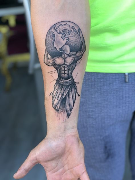 Struggle Tattoo, Half Sleeve Tattoos Sketches, Atlas Tattoo, Backpiece Tattoo, Earth Tattoo, Spartan Tattoo, African Tattoo, Upper Arm Tattoos, Fire Tattoo