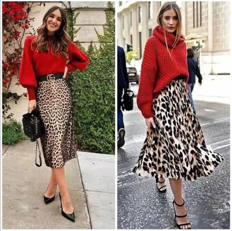 Animal Print Skirt Outfit, Print Skirt Outfit, Leopard Skirt Outfit, Printed Skirt Outfit, Skirt Outfit Fall, Leopard Outfits, Cute Modest Outfits, Winter Skirt Outfit, Leopard Skirt