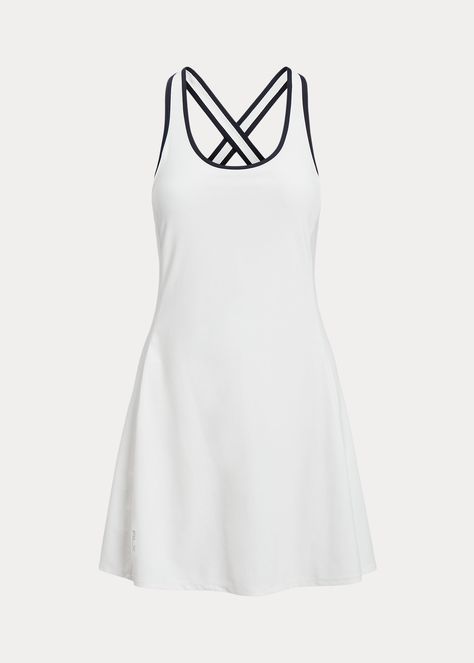 Crisscross Performance Interlock Dress for Women | Ralph Lauren® UK Ralph Lauren Tennis, Ralph Lauren Summer, Rush Outfits, Ralph Lauren Dress, Tennis Dress, Sporty Chic, Tall Model, Golf Outfit, Contrast Trim