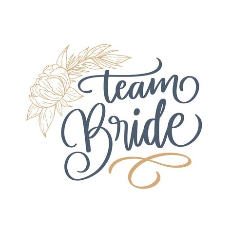 Free Vector | Flat design team bride lettering Team Bride Logo Design, Bride Squad Logo, Team Bride Logo, Tailor Logo Design, Tailor Logo, خواتم خطوبة, Wife Svg, Bride Svg, Wedding Icon