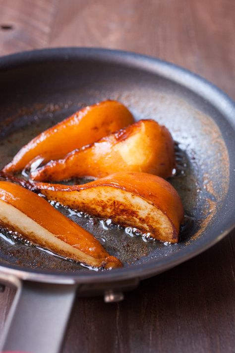 Caramelized Pears with Butter Rum Sauce Flambee Dessert, Butter Rum Sauce, Caramelized Pears, Caramelized Pear, Pear Dessert Recipes, Rum Butter, Rum Sauce, Butter Rum, Iced Tea Recipe