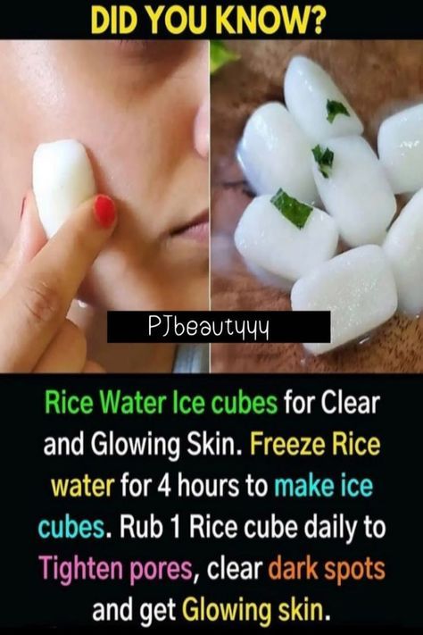 Ice Cubes For Face Skin Care Diy, Facial Ice Cube Recipe, Ice Cube Face Mask, Beauty Ice Cubes, Diy Ice Cubes For Face, Skin Ice Cube, Skincare Ice Cubes, Rice Ice Cubes For Face, Rice Cubes For Skin