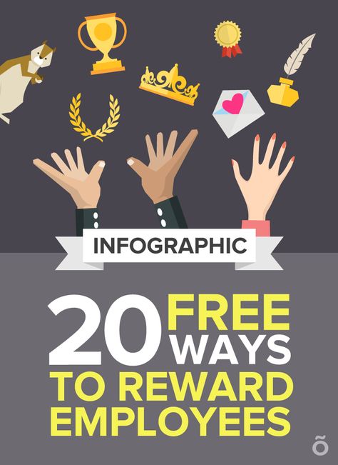 20 free ways to reward employees (infographic) According to research from Gallup, employees that receive regular recognition and praise: -increase their own productivity -increase engagement among their coworkers -are more likely to stay with the organization longer -receive higher loyalty and satisfaction scores from customers  http://www.officevibe.com/blog/reward-employees-infographic?utm_source=pinterest&utm_medium=social&utm_term=20-free-ways-to-reward-employees&utm_campaign=blog-post